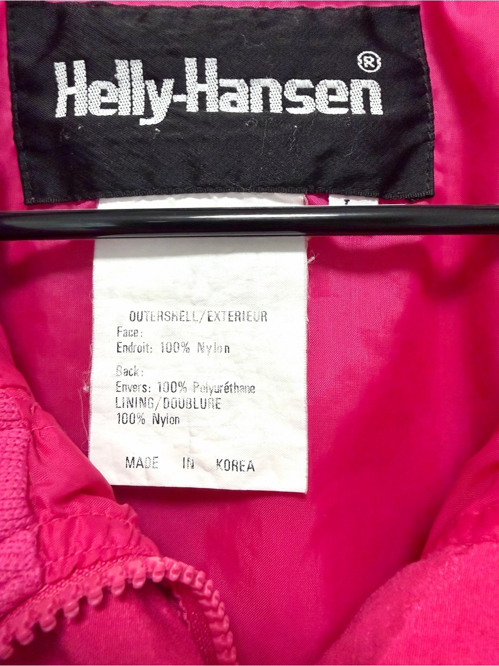 Vintage Helly Hansen Hot Pink LIFA  Windbreaker Jacket Size L Full Zip 4 pockets - Picture 10 of 11